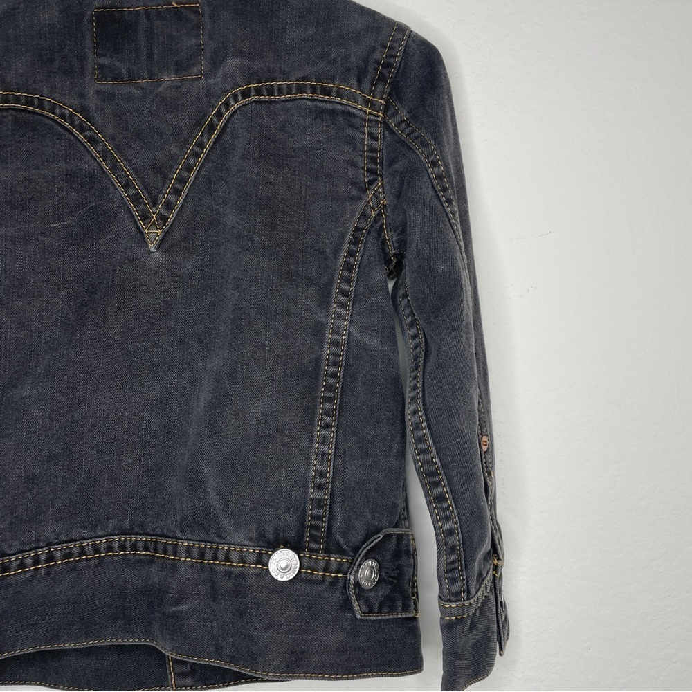 Levi’s Iconic Gray Jacket Type 1 Girls Size Small Western - Picture 4 of 8